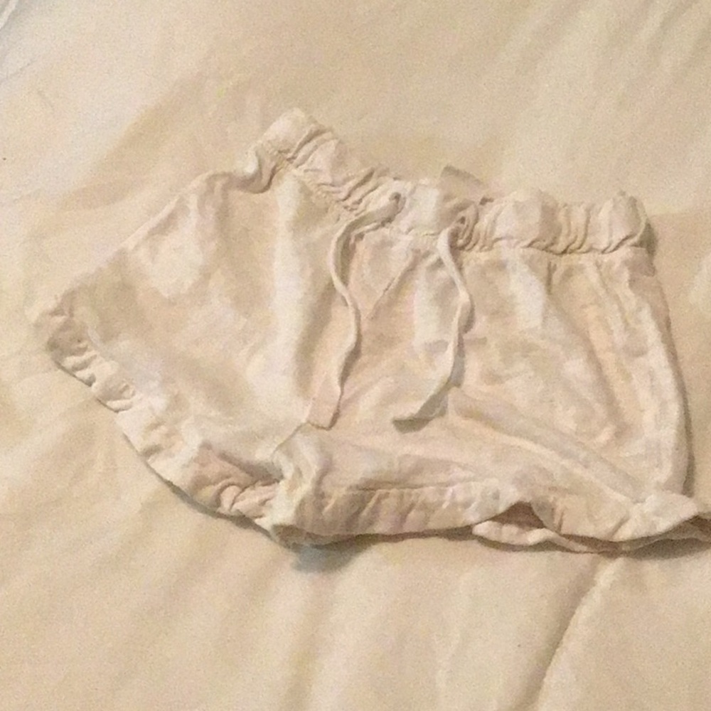 Cream Drawstring Shorts